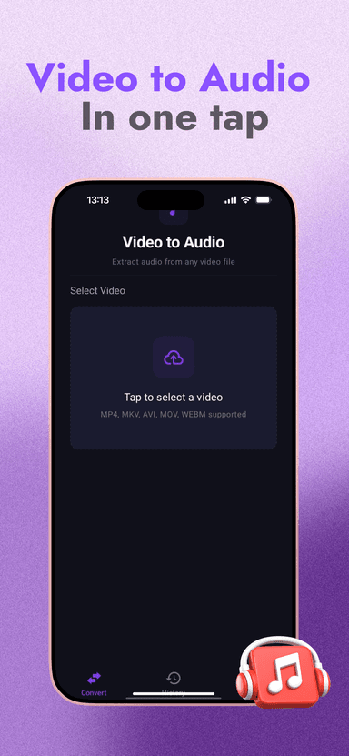 Video2Audio Pro - Select Video