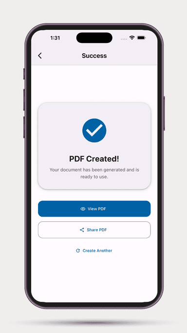 Img2PDF Pro - Success